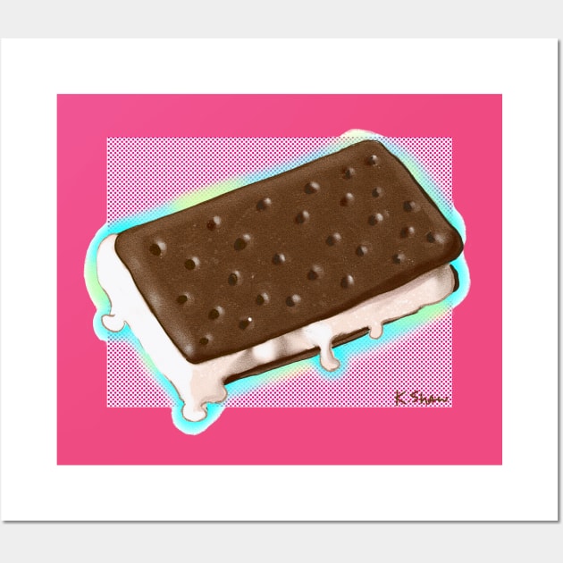 Heck yeah Ice Cream Sandwich Wall Art by The Art Of Kimberlee Shaw